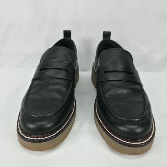 Everlane Mens Leather Penny Loafers Size 10.5 Casual Dress Crepe Sole main image 4